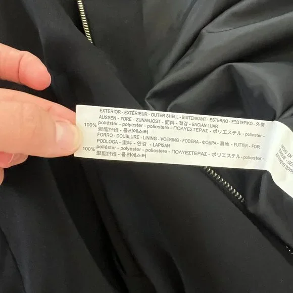 zara - black bomber jacket with fringe sleeves - size XS - Picture 5 of 7